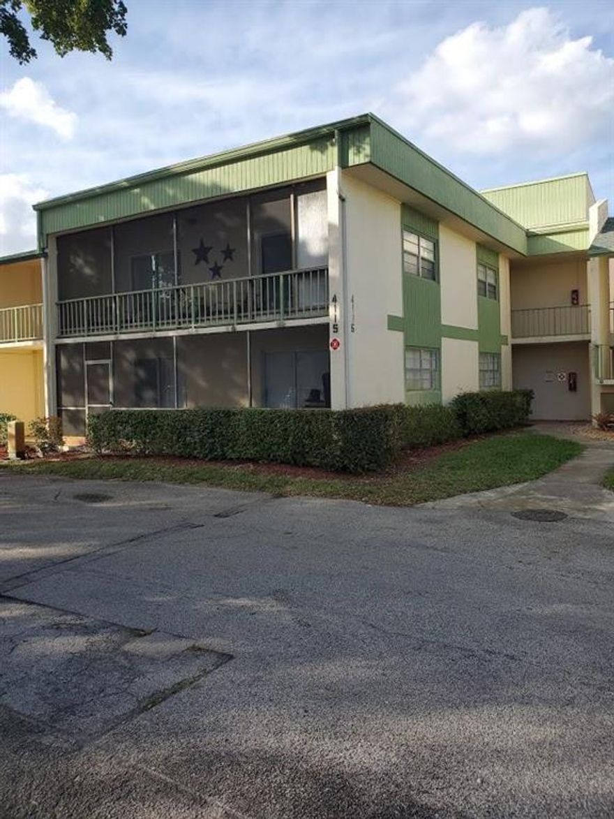 Come see this rarely available well sought after Ramblewood East ground floor corner unit. This unit Boasts Tile and Carpet floors, upgraded kitchen, with glass tile backsplashes, Crown moldings, and upgraded bathrooms.  This is a must see. Enjoy sliders off the bedroom and living room that open to a screened in porch with a back door. Location, Location, Location, enjoy the privacy of having no units behind you and being just steps away from a beautiful park. Ramblewood East has it all, Clubhouse, Tennis, Pools, gym, steam room, and a hot tube. This is a must see. This will not last long.This is the lowest priced unit in Ramblewood East on the MLS. RUN.