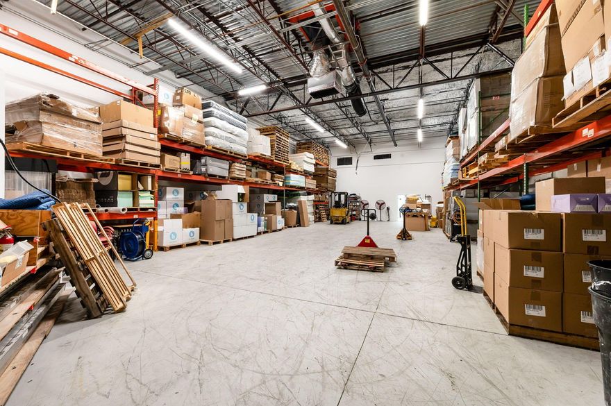 This rare flex space offers approximately +/-7,437 SF of combined office, showroom, and climate-controlled warehouse functionality. The first floor features a large showroom, one conference room, and four private offices, all part of the +/-55% fully remodeled office/showroom area. The remaining +/-45% consists of a climate-controlled warehouse with 21' ceiling height, dock-high loading, and impact windows--ideal for a variety of operational needs. Conveniently located near I-95 with ample parking, this is a prime opportunity in a highly sought-after industrial corridor.