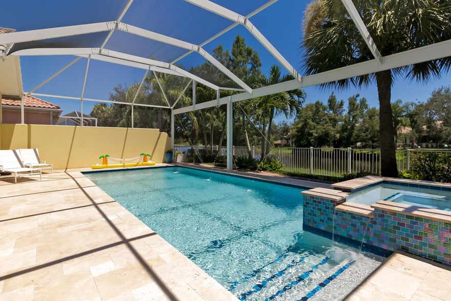 The owners have transformed this peaceful lakefront retreat into their own private paradise. With exceptional pride of ownership, they have thoughtfully remodeled the entire home & invested over $250,000 in upgrades. Truly unmatched in its size and price range, this contemporary residence is move-in ready and designed to impress. Included upgrade list describes the tremendous investment the sellers have lovingly added. Highlights: FULL HOUSE IMPACT GLASS WINDOWS & DOORS, RESORT STYLE HEATED POOL & SPA WITH TRAVERTINE TILE & PICTURE FRAME SCREEN, REMODELED KITCHEN, BATHS & LAUNDRY ROOM, POLISHED TILE FLOORS W/ NO GROUT LINES, AC 2020, HWH 2025, CUSTOM LANDSCAPING, PAVERS, FENCE & LIGHTING, triple crown molding, chair rails, shadow box trim, plantation shutters & LED recessed lighting.