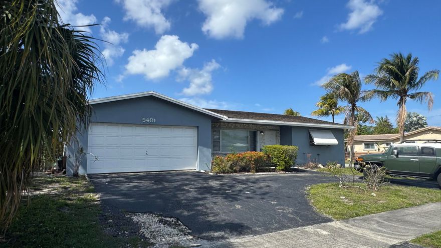 True 4 bedroom 3 bath Pool home with 2 car garage. County records do not reflect accurate size. 2 master bedrooms with big family room. Screened Pool and patio on corner lot. Priced to sell and ready for rehab.