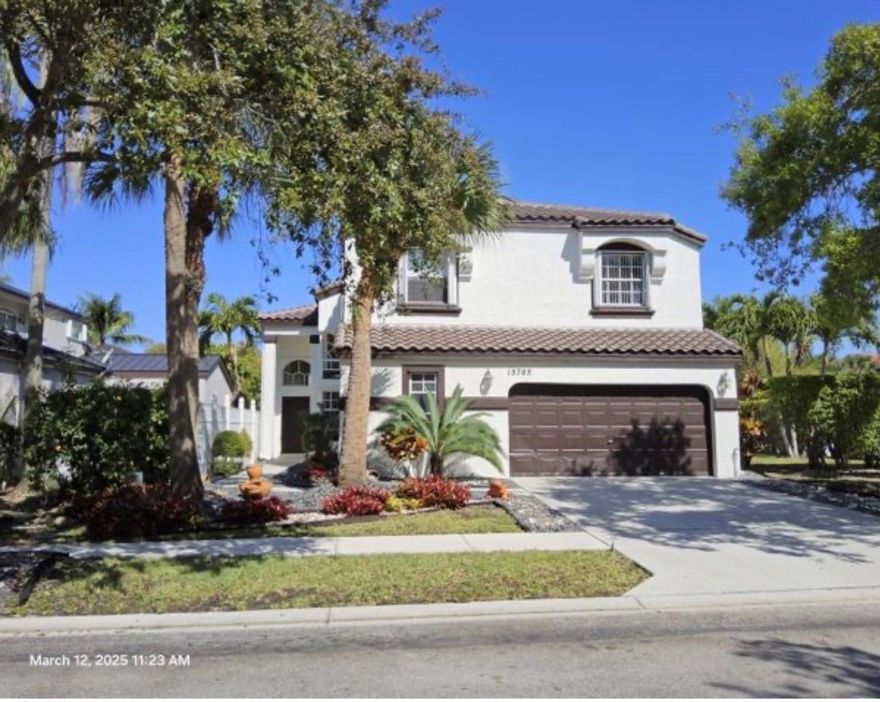Discover this rare gem in the desirable gated community of Classic Vista at Towngate, Pembroke Pines! Spacious 2-story home blends elegance, functionality & thoughtful design—ideal for multigenerational living or entertaining.Ceramic tile floors the entire 1st level for easy upkeep & modern style; rich natural wood warms the 2nd floor. Kitchen features sleek granite countertops for style + durability.Standout oversized corner lot (larger than most) provides ample space for BBQs, family play, or future pool.Boasts 5 beds + 3.5 baths, including two master suites: luxurious expansive upstairs retreat + ADA-compliant downstairs suite perfect for accessibilityVersatile formal & casual living rooms for entertaining or relaxing. Roof <2 yrs old; HOA paints exterior every 3-5 yrs Discover this rare find—a true gem nestled in the highly desirable gated community of Classic Vista within Towngate, Pembroke Pines. This spacious two-story residence offers the perfect blend of elegance, functionality, and thoughtful design, ideal for multigenerational living or hosting gatherings.Step inside to find beautiful ceramic tile gracing the entire first floor for easy maintenance and a clean, modern feel, while rich natural wood flooring warms the second level. The heart of the home shines with sleek granite countertops in the kitchen, providing both style and durability for everyday cooking and entertaining.One of the standout features is the oversized corner lot—larger than most in the area—offering ample outdoor space perfect for entertaining, family barbecues, play, or future pool dreams.This exceptional home boasts 5 bedrooms and 3.5 baths, including two master suites for ultimate convenience and privacy. The expansive upstairs master is a luxurious retreat, while the downstairs master suite is ADA-compliant, featuring accessible design elements—perfect for aging in place or accommodating family members with mobility needs.Enjoy versatile living spaces with both formal and casual living rooms, allowing you to entertain guests or relax in comfort. Bring the whole family—this layout easily accommodates everyone!Additional highlights include a roof less than 2 years old for peace of mind and an HOA that professionally paints the exterior every 3-5 years, keeping your home looking fresh and well-maintained with minimal effort.Don't miss this incredible opportunity in one of Pembroke Pines' most sought-after communities—schedule your showing today!