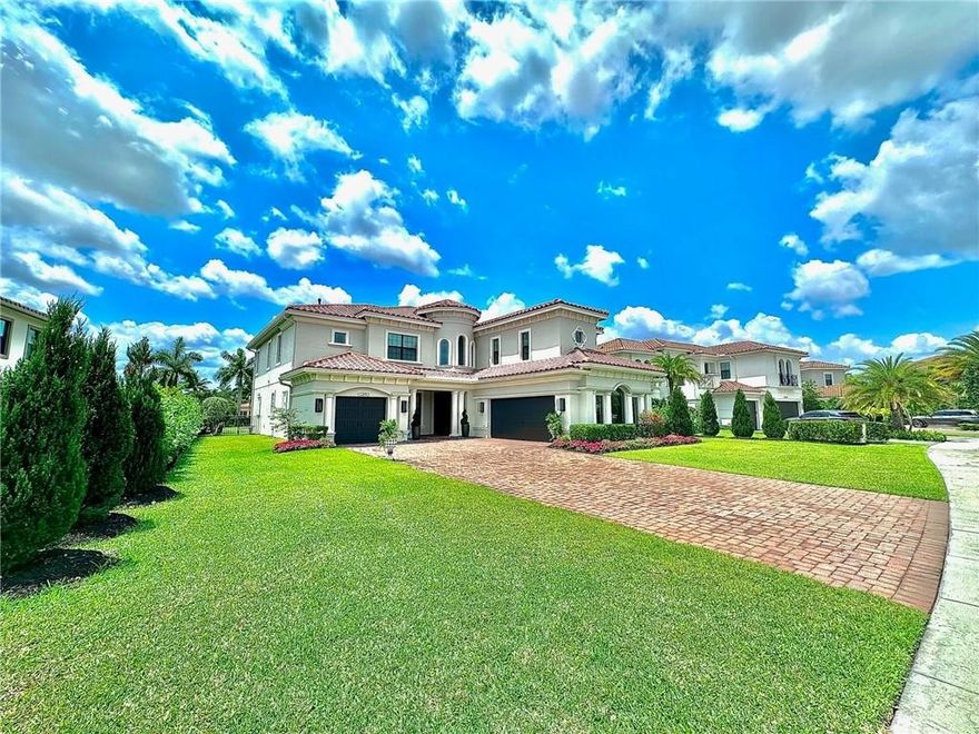 Beautifully designed Mediterranean estate located within the prestigious Parkland Golf and Country Club! Newly built in 2017, this gorgeously upgraded 5 bed/ 4.5 bath single family home situated on over a 17,000 SF lot opens to a dramatic two story foyer & modern staircase.  Soaring ceilings w/ Restoration Hardware lighting. Truly a chef's kitchen with Jenn Air Gas Range, top of the line stainless steel appliances, Bar, Dual Ovens, and an oversized Island with white cabinetry. Panoramic views of one of the largest lots in the community, large modern pool & deck, and lake view beyond. Remy Halo A/C filtration, full home impact windows & doors. Golf at the private Greg Norman course, enjoy an impressive clubhouse with 2 restaurants, social venues, pool/spa, tennis/basketball courts, and gym. HOA Fee is $1,172.60 per quarter. Sports Club fee is $595.43 per month. Buyer to pay one-time capital contributions at closing for HOA of $1,750 & Sports Club Initial Contribution of $5,000. Golf membership is optional. Pre-Approval Letter & Proof Of Funds w/All Offers On As-Is FAR/Bar Contact, All information on MLS/Matrix for this listing is deemed accurate but not guaranteed and subject to errors, and changes without notice.