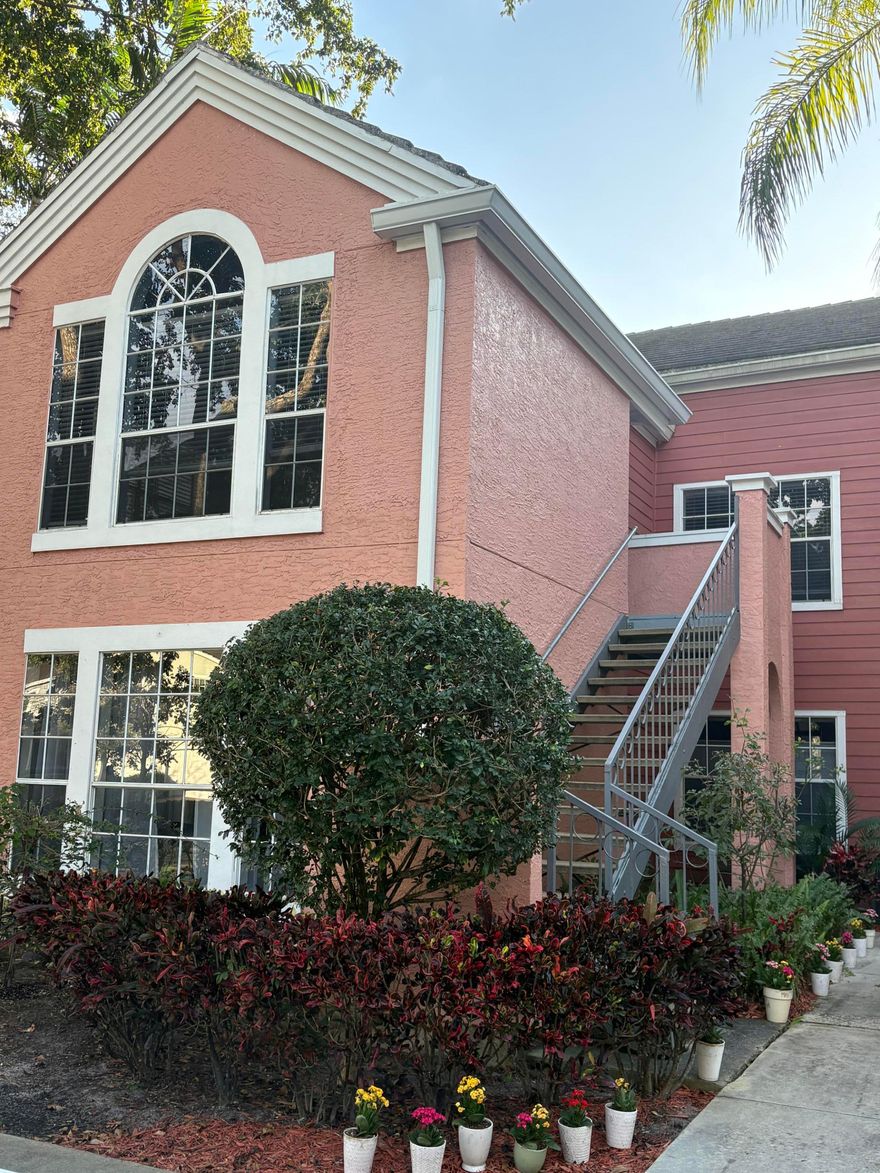 THE BEST East Delray LOCATION! This bright, ground floor garden corner unit with paned windows has been completely renovated. It has 2 bedrooms, 2 baths with a large open living/dining area.  The mirrored glass tile kitchen features a new cabinet layout for added storage, marble countertops, stainless steel appliances, and a garbage disposal. Large tile flooring throughout the main areas and LVT in bedrooms.  It also has a covered porch with a storage closet & full size W/D in the unit. This gated community features assigned resident parking, guest parking, clubhouse w/ on-site management, pool, hot tub, fitness center & a tennis/pickleball court. East of 95, 1 mile to the beach, close to downtown Atlantic Ave, shopping & restaurants +++ Investor friendly can rent immediately! IT'S A GEM!!