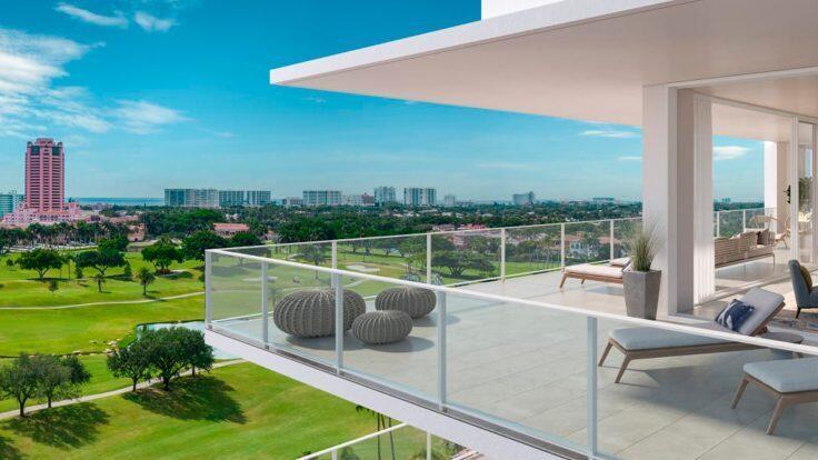 MOVE-IN READY! Discover ultimate luxury at the newly completed ALINA Residences, East Boca Raton. This breathtaking 4-Bedroom, 4.5-Bath corner condo spans nearly 5,000 SF Interior & 3,000 SF exterior with triple exposure and sweeping views of ALINA's private gardens and The Boca Raton Club golf course. The residence features an Italian-inspired chef's kitchen with Gaggenau appliances, Porcelanosa finishes, and a huge walk-in pantry. Step outside to your expansive terrace with Summer Kitchen and private hot tub, creating the perfect indoor-outdoor retreat. Enjoy 5-star amenities including a 75' lap pool, spa, fitness center with golf simulator, yoga + Pilates studios, and 24-hour security & valet. Own Boca Raton's most prestigious move-in-ready condo today!