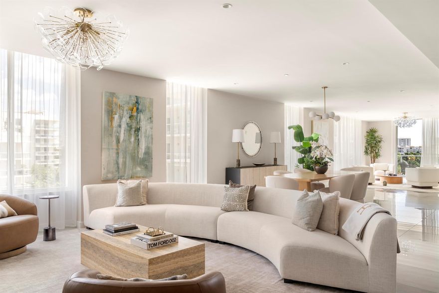 MOVE-IN READY! Discover ultimate luxury at the newly completed ALINA Residences, East Boca Raton. This breathtaking 4-Bedroom, 4.5-Bath + Den corner condo spans nearly 5,000 SF Interior & 1,600 SF exterior with triple exposure and sweeping views of ALINA's private gardens and The Boca Raton Club golf course. The residence features an Italian-inspired chef's kitchen with Gaggenau appliances, Porcelanosa finishes, and a huge walk-in pantry. Step outside to your expansive terrace with Summer Kitchen and private hot tub, creating the perfect indoor-outdoor retreat. Enjoy 5-star amenities including a 75' lap pool, spa, fitness center with golf simulator, yoga + Pilates studios, and 24-hour security & valet. Own Boca Raton's most prestigious move-in-ready condo today!