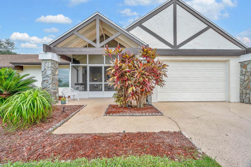 Step into the peaceful lifestyle you've always envisioned with this beautiful 2-bedroom, 2-bathroom villa located in the highly desirable 55+ community of Tomoka Heights. This well-maintained home showcases numerous modern updates and a lively community atmosphere, making it the ideal sanctuary for those wishing to enjoy their golden years in comfort and elegance. Modern Upgrades: Experience peace of mind with a new roof and new storm windows that ensure both efficiency and durability. The centerpiece of this home is the newly equipped kitchen appliances, Corian countertops, new washer and dryer, and a spacious layout that is perfect for culinary creations and entertaining guests. Inviting Outdoor Spaces: Bask in the Florida sunshine on your new brick-paved patio and walkway, perfect for
