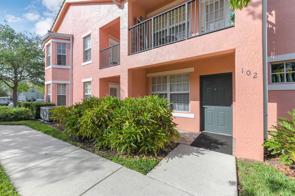 Welcome home to this spacious 1st floor condo! Come inside and enjoy tile throughout the living areas along with an inviting kitchen which boasts granite counters and stainless steel appliances. Both bedrooms are spacious as well and offer ample closet space. You will also enjoy a lovely balcony which provides outdoor living space. The low months assessments include all common areas, landscaping, clubhouse, pool & spa, roads, lights, trash pick-up and insurance on the buildings & roofs. Live the resort lifestyle in this wonderful condo which offers its residents many amenities! This condo is a great investment as tenant is in place until 1/21 paying $1350/month.