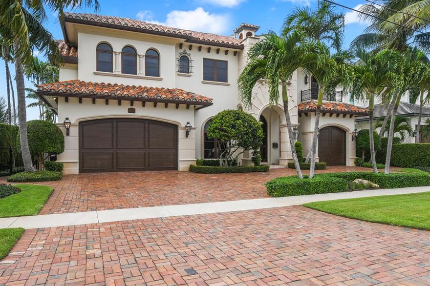 Spectacular SRD Custom Built Waterfront Home with 80ft of direct water frontage in Lake Rogers, Boca Raton. This magnificent two story 6,898 sqft home features a grand entrance foyer with circular staircase, large family room, living room, open chef's kitchen with top of the line appliances, formal dining room and separate office. The living space opens directly on to the beautiful patio where you can enjoy this perfect entertaining oasis with outdoor summer kitchen and intra-coastal views. This home is in immaculate condition and ready for the next homeowner. No detail has been overlooked. The upstairs features a fabulous master suite with his and hers bath, 3 additional bedrooms each with en-suite bathrooms, elevator, laundry room and office nook. The home features a whole house