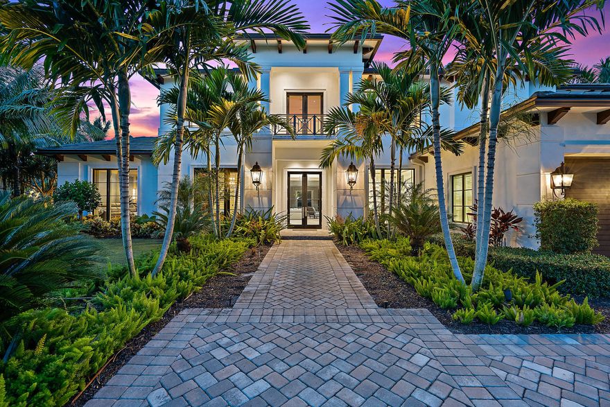 This Beautiful British West Indies Home sits on a 1/2 acre in the sought after Grand Estate section of Old Palm. Tumbled Botticino marble flooring & maple bronze wide plank wood flooring throughout. Spacious master bedroom, His/Her baths, outdoor enclosed pebbled shower. 7 seat home theatre,  Perfect for entertaining, 1200ft of covered outdoor living space w/remote screens, linear fireplace, summer kitchen, granite countertops. Luxor kitchen cabinetry, vaulted T&G ceilings. Thermador SS appliances, double ovens w/convection, warming drawer, steam oven, 6 burner professional gas cooktop w/gridle. His and Her offices, 12ft siding glass doors, whole house Creston lighting system. Clubroom w/wide plank wood floors.   Expertly designed and built by Courchene Dev. w/no detail missed! A must see! Furnished interior designed by Laura Valdes of Insignia Design Group. Full home generator. 12'x48' salt chlorinated heated pool, 3' to 5' deep with Safe-T-Automatic pool cover with concrete container and stainless steel cover. 8'x12' spa flush with pool. Sandset 6x12 tumbled travertine marble pavers at pool deck.  2 Eagle 9000 lb electric car lifts with opener for (1) 18' garage door.  Thermador 36" refrigerator with pull out freezer, Thermador double ovens with convection and warming drawer, Thermador 6 burner with griddle professional SS gas cooktop. Thermador 24" SS steam convection unit. Thermador SS microwave oven. Thermador warming drawer. Thermador Emerald four program dishwasher. U-Line 24" refrigerator drawers, U-Line 24" SS glass door wine unit. U-Line under counter refrigerator. Lynx 36" BBQ grill. Lynx 36" warming drawer. U-Line SS icemaker. U-Line 24" outdoor refrigerator.  Maytag front loader washer, Maytag front loader gas dryer. Beam Central VAC, Security system, Ademco Vista 8 zone master control panel. Culligan Gold  Series whole house water filtration system. Waupaca hydraulic elevator 8' high 42"wide, 50" deep platform.  Theatre has built-ins, wall moldings, acoustical paneling, platform, motorized chairs and shades. Surround sound theatre equipment, step lights, cove lighting. 
There are no tee times to play on this pristine signature Raymond Floyd designed course. A separate 3 hole practice studio with Trackman V-1 swing analysis makes Old Palm Golf Club the perfect golf haven for the avid golfer or beginner.  Club house features fine dining, lounge, men's and women's spa, fitness center, pool with cabanas, one bedroom casitas for rent. Membership includes beach membership at the Palm Beach Hilton on Singer Island, 20mins to Palm Beach International Airport. 10 mins to the beach and popular restaurants along the PGA corridor.