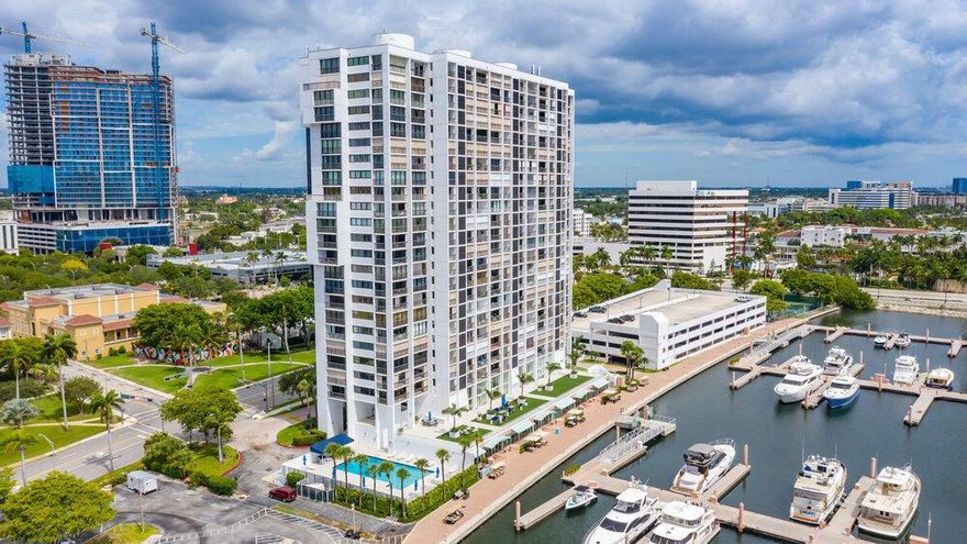 This 3 BD 2.5 BA is on the 18th floor with spectacular views of the Intercoastal and Marina. It features a large master bedroom with 2 large walk-in closets, and a balcony overlooking the North of West Palm Beach. Dining room and sun room with wonderful views of the intercoastal, ocean, and Flagler Memorial Bridge. Private elevator foyer shared only by two units. Breakfast nook with balcony. Laundry room with trash chute and 2 assigned parking spaces in covered garage. Full service concierge, fitness center, tennis and pickleball courts, pool, dog park, valet service, security, private storage, and more!