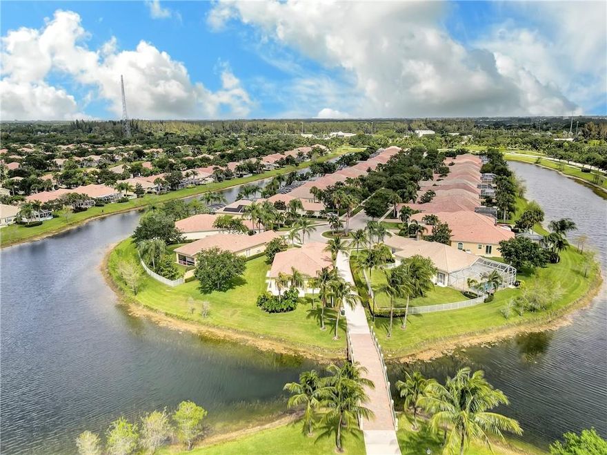 What an opportunity!  You can own a highly coveted extended Oakmont with gorgeous lakefront views in Villagewalk.  Located on a quiet cul-de-sac the home has 3 beds plus an office and 3 baths.  It’s almost 2700 total sq. ft. estate home with expansive lake views of canals and stunning bridges.  New AC was installed in January. The resort style community of Villagewalk of Wellington offers all the amenities including Restaurant, 2 pools, State of the Art Fitness Center, post office, nail and hair salon, Administrator Office on the site and more. Close to Equestrian and Polo Fields, shopping malls, restaurants, minutes from the beach.  The monthly fee includes premium Cable, internet, all the landscaping, house alarm and more...