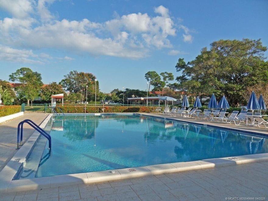 Enjoy the Resort Amenities at Vista Pines, a 55+ Age Community! Discover this Immaculate ''First Floor'' Fully Furnished & Turn-Key Apartment-Perfect for the Off-Season from May until October 26th, 2025! The Interior has a lovely open feel & offers warm neutral paint tones & wood laminate/carpet throughout the home. The Large Master Bedroom looks out to a cozy Florida Room. Beautiful Clubhouse for this very Active Community. Large Swimming Pool, Exercise Room, Billiards Table Room, Woodwork Shop, Library, Bocce Ball, Ping Pong, BBQ Cookout PLUS Karaoke, Dancing & Aerobics Too! Fully Included in your Lease is Water & Basic Cable. Great & convenient location! Walk to Fresh Market, Walgreens, the Library etc. *PLUS* close to Historic Downtown Stuart & Hutchinson Island Beaches!
