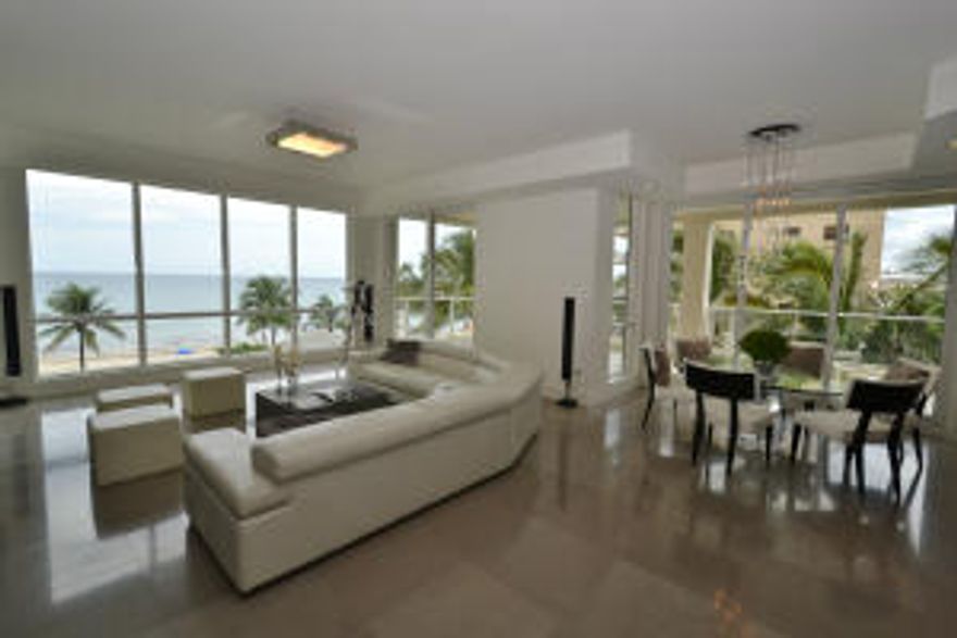 This unique ocean front condo in the exclusive town of Gulfstream, built in 2013 & designed by noted Architect Randall Stofft, is the first of its' kind in more than 3 decades. Contemporary, exquisitely designer furnished by J.Howard Design, this beauty is 1 of the only 34 private residences w/semi-private elevator access. Amenities include heated, saline ocean front pool&spa, state ofthe art fitness center, BBQ,concierge services& more.