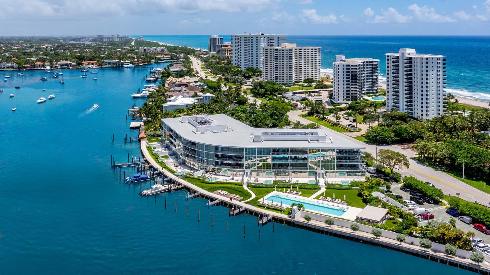 Experience the pinnacle of waterfront living at Boca Beach Residences. Professionally designed by Farache Bromberg Design Studio and offered fully furnished, every detail of this impeccably designed home has been elevated - from high ceilings and bespoke marble floors to rich woodwork and custom finishes throughout. The residence offers a private primary wing on the water, two spacious guest suites, open living and family rooms, and a state-of-the-art Gaggenau kitchen. Expansive glass sliders frame panoramic views of the Intracoastal, Boca Inlet and Lake Boca. Additional features include fully automated smart home via Control4, custom primary closet with island, four parking spaces including a private air-conditioned two-car garage with storage, and a 44' boat slip.