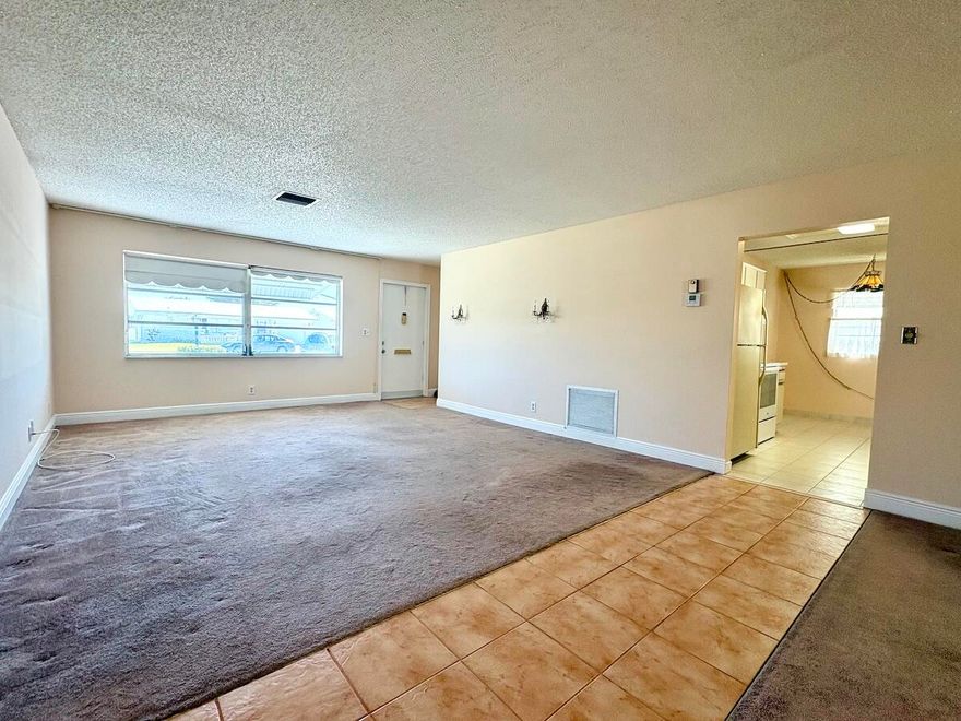 Comfortable, clean and spacious Edgewood model home with a corner lot in a popular 55+ adult community of Leisureville. This home has a dining room, family room, eat in kitchen, 1 car garage with a long driveway, abundance of windows, washer and dryer in the garage. Great front porch, Clubhouse and pool are walking distance. Pets are welcome! Great landlord who is very responsive. This is a true find and easy to show!
