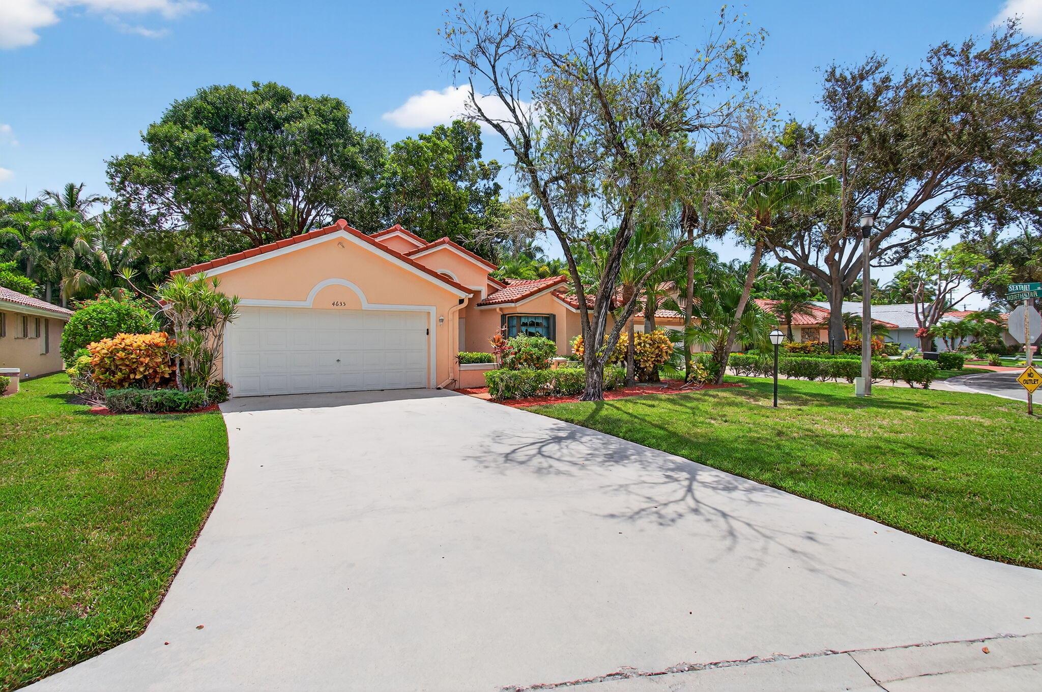 Presenting a meticulously maintained property in the reputable Palm Shores Community, located at 4635 Sextant Circle, Boynton Beach, FL. This premium home boasts a plethora of notable features, meticulously curated to ensure a comfortable and modern lifestyle in a charming setting.The property's air conditioning system is updated as of 2024, ensuring you'll enjoy tranquil, temperature-controlled comfort within the residence, year-round. The roof, replaced in 2018, provides sturdy and reliable shelter from diverse weather conditions. Additional security and storm protection are offered through reliable accordion shutters, a practical addition tailored to the state's climate.