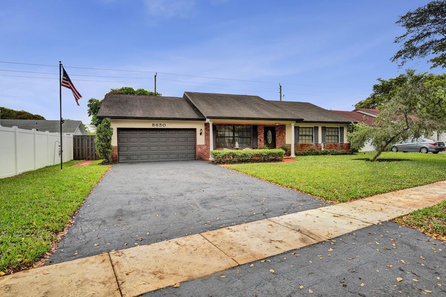 Cooper City living at its finest...select Timberlake community with no Hoa, quiet cul-de-sac location, larger than most lot, newer roof (2018), new overhead garage door (2017), a/c, (2021), french doors in family room, partial impact windows in front of house, shutters for rest..vaulted ceilings, sunken living room, Walk to great family friendly park which includes dog run, ready for a new family to call home.