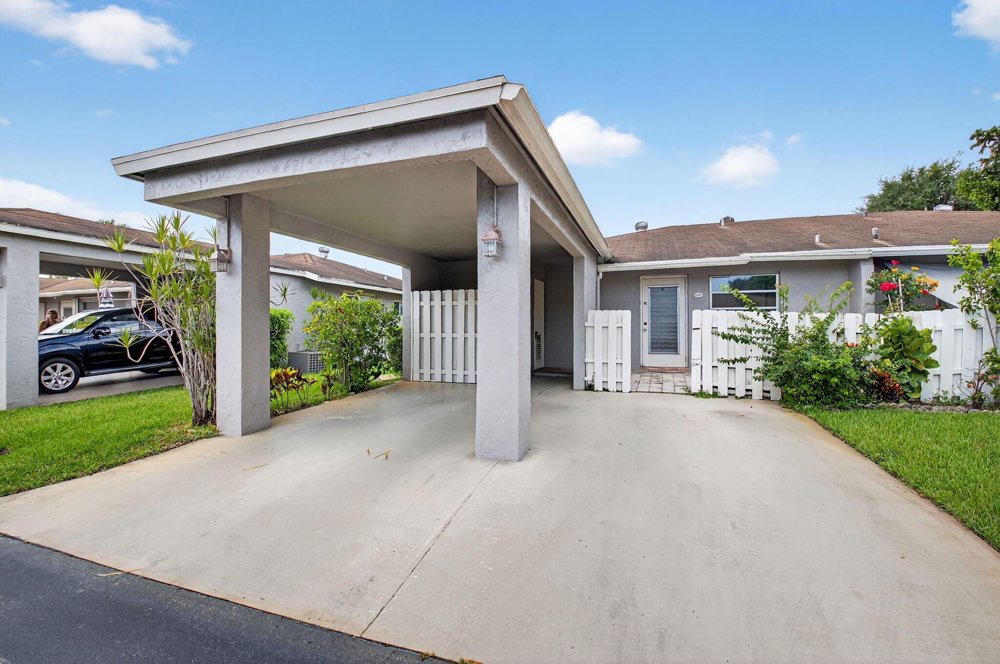 2 BD / 2 BA VILLA FOR RENT - DELRAY BEACH $1,800/MO - Charming 2 bedroom, 2 bathroom villa in the 55+ Camelot Village, situated in the Villages of Oriole, Delray Beach. This bright, ground‑floor unit includes washer/dryer, attached carport, and brand new central AC. Enjoy the screened patio and open layout. Resort‑style pool, clubhouse, fitness center, billiards, hobby & game rooms, and pickleball courts just steps away. Perfectly located off Atlantic Blvd near Jog Rd: just 15 minutes to the ocean and downtown Delray restaurants, and 10 minutes to Target, Whole Foods, Trader Joe's and major shopping. Ideal for South Florida retirees or those seeking convenience and community lifestyle in Delray Beach.