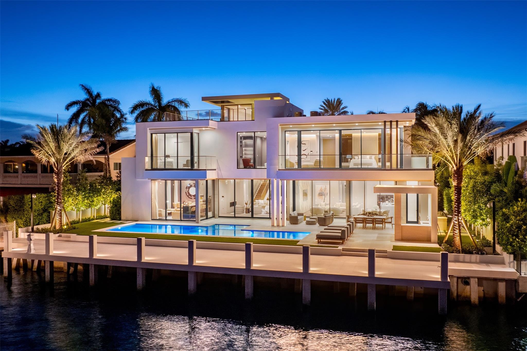 A home built to last. The most extraordinary turnkey home available within Ft Lauderdale’s highly esteemed private community of Harbor Beach. Designed by master architect Randall Stofft & constructed by the renowned Sarkela Corp. Indulge in over 10,000 sf, a spectacular primary suite w/two baths, 100'± of WF, rooftop terrace & more. Enjoy magnificent east views on a 200'± wide canal with Lake Sylvia in sight, prevailing east breezes & cool afternoons. Stunningly designed featuring DuChateau premium oak flooring, Terzani art-inspired chandeliers, limestone and European marble accents, custom Italian furnishings, cabinetry and art. A concrete residence constructed with the highest quality materials to withstand the test of time and last for multiple generations. Owner's beach club.