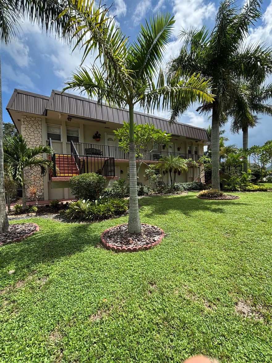 Welcome to this charming and meticulously cared for condo located in the heart of Jupiter. Featuring 2 spacious bedrooms and 1.5 baths, this warm and inviting unit is tastefully furnished throughout, creating a cozy and welcoming atmosphere.Step outside and enjoy the lush  landscaped grounds, offering a serene and picturesque setting. Whether you're relaxing indoors or taking in the beauty of the community, you'll feel right at home.Conveniently situated just minutes from major highways, shopping centers, and only 15 minutes from the stunning blue waters of the Treasure Coast beaches, this location offers the perfect blend of tranquility and accessibility. Also available as a 6 month plus seasonal rental for $3500 per mth. Don't miss out on this convenient and lovingly cared for unit.