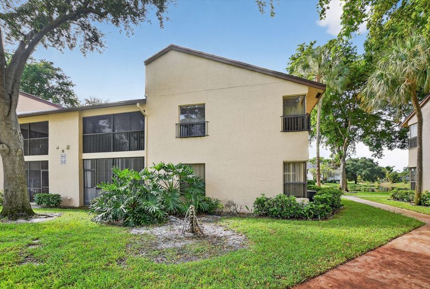 This beautifully renovated 2-bedroom, 2-bathroom waterfront condo offers serene water views and a comfortable living space, ideally situated on the 2nd floor. The spacious enclosed patio with a sliding door allows you to enjoy the outdoors, while an attic provides extra storage space for your convenience. Inside, the condo has been completely updated, featuring a modern kitchen with granite countertops, stylish fixtures, and durable vinyl wood flooring throughout. The bathrooms are equally impressive, with the master bath boasting a luxurious rain shower and a Bluetooth-enabled light for your favorite music while you unwind. The unit is located in a well-maintained community that offers a wealth of amenities, including an Olympic-sized pool, saunas, a kiddie pool, and a jacuzzi.