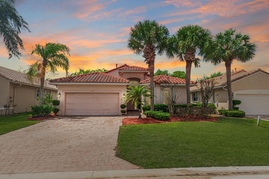 Located in the gated 55+ resort-style community of Cascades at St. Lucie West, this well maintained Topaz model CBS LAKEFRONT, POOL home is available now. The interior features a split-bedroom floor plan with 2 bedrooms, 2 full baths plus flex room, an open living/dining area with vaulted ceilings, and a kitchen equipped with a gas range, plenty of cabinets, pantry and breakfast nook.  The primary suite includes dual sinks, a Roman tub, and a separate shower. Enjoy outdoor living with a private, gas heated pool and spa combo and a fenced yard. Key upgrades include complete accordion shutters, a 2-car garage.. The HOA fee covers cable, internet, full lawn care and access to world-class amenities: clubhouse, fitness center, pickleball, tennis, and more. Move-in ready!  GC 4 POINT INSPECTION REPORT CONFIRMS 14 YEARS REMAINING LIFE - AFFORDABLE HOMEOWNER INSURANCE AVAILABLE.