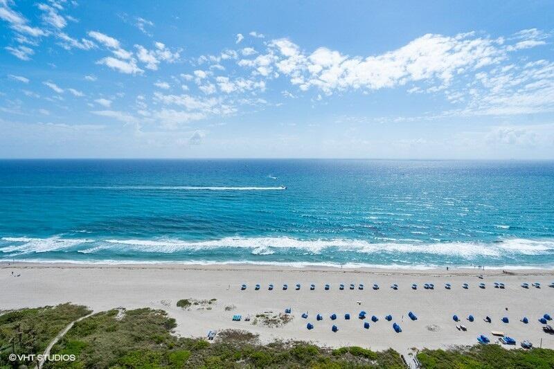 Breathtaking, Oceanfront direct East views from this 2 bed / 2 bath Condo just steps away from the beach right in the heart of Singer Island. This turn key unit is decorated from top to bottom in Restoration Hardware, from the sofa, down to the rugs. Enjoy this 5 Star resort-style living and all of it's amenities that includes valet, 24 hour front desk security, manned gate, tennis, pool, billiards and club room. Tiara has 2 amazing on site Restaurants. One located in the pool area and the other one on the top of the complex. This unit is available for seasonal and/ or annual rent.