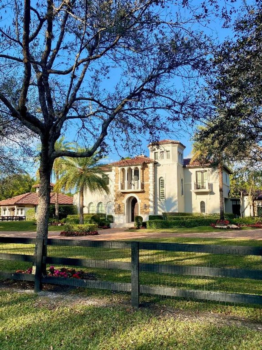 One of my personal favorite farms in Wellington .  This magnificent property is one of a kind with 4.84  beautifully maintained acres and  a resort like Zen quality.  Stunning and in meticulously  well kept condition, this house will not disappont .The   6-7 stall existing  barn can be extended to up to 19 stalls, with existing  ring and room for covered arena.   This property is a must see.