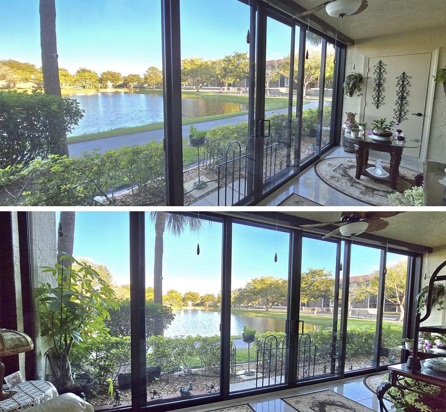 Enjoy one of the best lake views in the community. This home 1,428 SFL after recently upgrades, features a split-bedroom layout with walk-in closets, two full baths, and a spacious eat-in kitchen with pantry. The kitchen appliances are just one year old, and all windows—both front and back—are hurricane impact for added safety and efficiency. Located in the active 55+ Willow Bend community, residents enjoy resort-style amenities and a convenient location near shopping, the Turnpike, and Lake Worth Beach. Additional highlights include a newer A/C, a 2023 roof, and fully funded reserves for peace of mind.