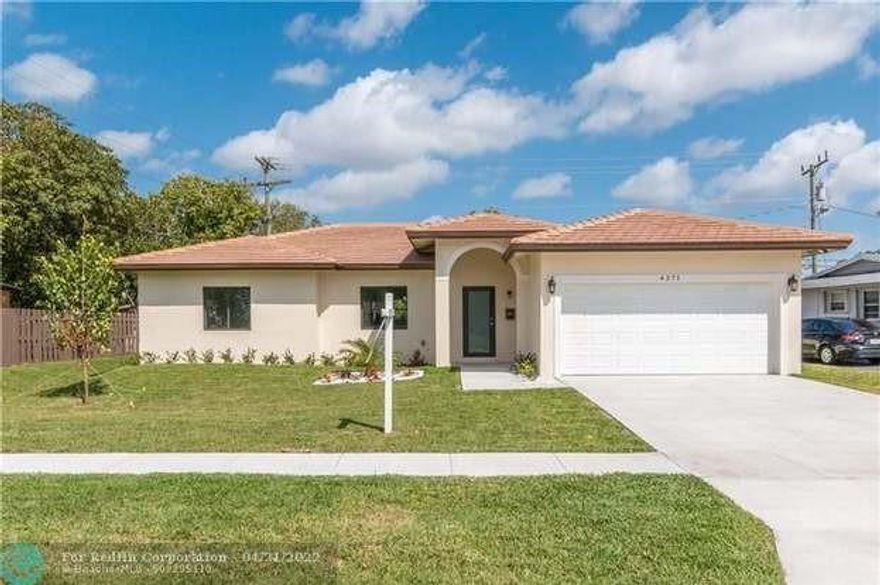 Amazing well designed new construction home built in 2022! Home features Flat tile roof, Custom impact windows and doors. This home also brings custom landscaping with a rainbird Bluetooth sprinkler system and large fenced backyard. This is the kitchen you always wanted 42-inch cabinets with a custom island for extra storage. Oversized master bedroom with large walk-in closet. The master bathroom features an extra-large double vanity with an over-size custom shower with sit-down bench and custom frameless glass shower door. Large 24x24 inch tile floors with LED lighting throughout. New Samsung stainless steel appliances with high-efficiency AC unit bring it all together.