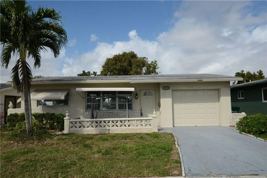 AGE RESTRICTION:  At least one person residing in the home must be 55 years of age or older.  Anyone under the age of 18 years of age may not reside in any home in P.G. One.   An Adult 55+ Community per Bylaws.  Minimum FICO score 685.  Tile floors through out.  French doors open to large family room in back plus extra Florida room too.  Some updates have already been done.  Located across from Clubhouse with pool, gym, billiard room and library.  Shows well and Easy to show.