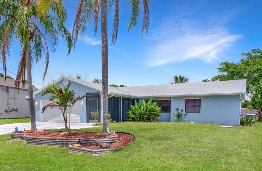 Welcome to 1481 SW Gastador Avenue, a beautifully updated private pool home located on a quiet street in the heart of Port St. Lucie, Florida. This residence offers a perfect combination of comfort, convenience, and Florida lifestyle living. With 3 spacious bedrooms, 2 full bathrooms, an open floor plan, and tasteful finishes throughout, this home is truly move-in ready. Whether you're seeking a primary residence, seasonal retreat, or a furnished turnkey rental opportunity, this property delivers exceptional versatility. From the moment you arrive, you'll notice the peaceful setting of this home. Situated on a low-traffic street in an established neighborhood, it provides a sense of privacy while still being close to everyday conveniences. Step inside and you are greeted by a bright, airy