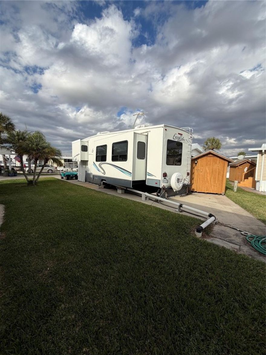 Vacant RV lot located in the desirable Ancient Oaks RV Resort in Okeechobee, Florida. This residential lot is ready for your RV. HOA covers Water, sewer, grounds maintenance for easy low-maintenance living. Property includes a small outside shed with a newer roof for extra storage. Enjoy resort-style living just minutes from world-famous Lake Okeechobee fishing. Ancient Oaks features a community marina with boat ramp, fish cleaning station, docks, pickleball courts , a huge clubhouse and an active calendar full of social events and activities. Perfect for seasonal residents, or full-time RV living, or an investment opportunity in a highly sought-after Lakeside community. Bring your RV and start enjoying the Florida lifestyle today!