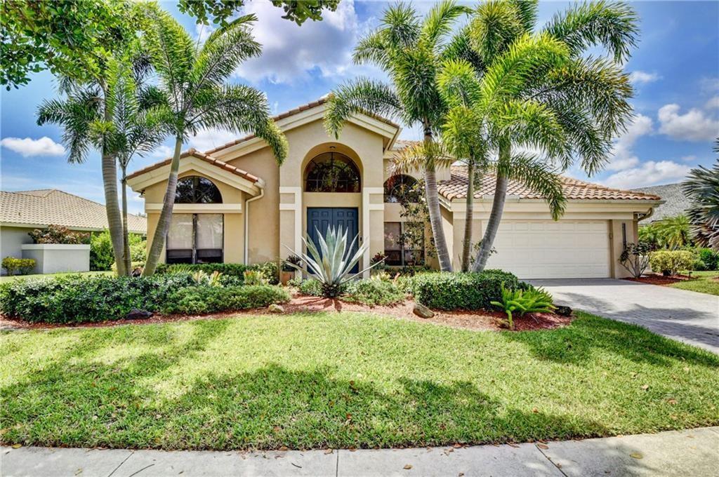 Stunning rarely-available contemporary home in the highly sought-after Colonnade at Glen Oaks in Boca Raton! Marble floors, volume ceilings, large arched and clerestory windows that provide great natural light. Updated, open-island kitchen with extended bar provides great space for cooking and entertaining. Greenhouse windows in breakfast room and adjacent family room overlooking your private pool and patio. Primary bedroom suite has dual closets and oversized luxury bathroom with tub and separate shower. Additional bedroom and bathroom on same side of the house. Separate wing with two bedrooms and cabana bath. Brand new flooring in all four bedrooms. Three separate AC zones. Brand new washer/dryer! Community has a park with basketball and tennis courts.