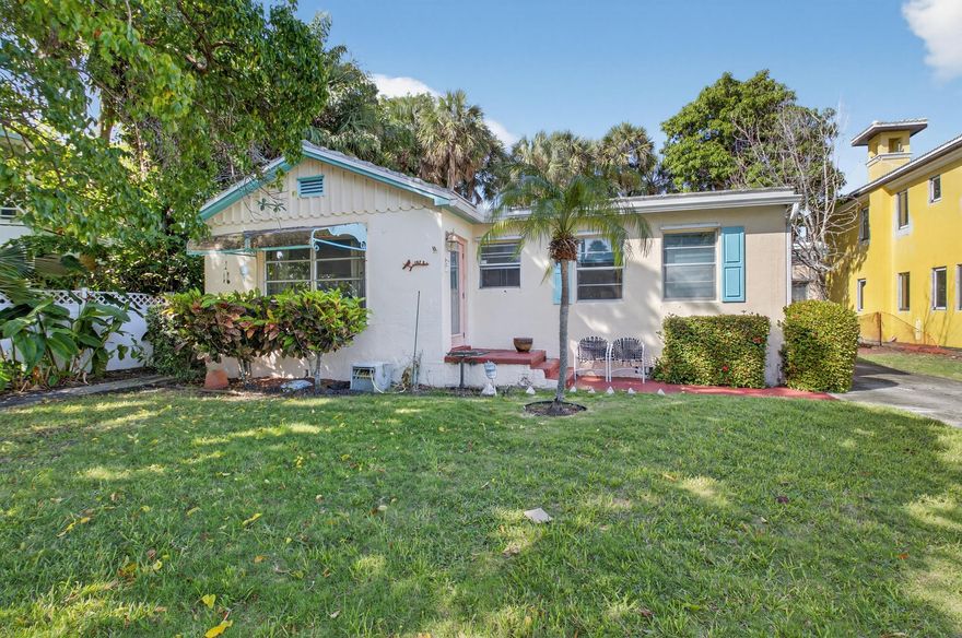 A ONE-OF-A-KIND  OPPORTUNITY awaits in the highly sought-after POR LA MAR neighborhood. Whether you choose to RENOVATE or BUILD NEW, this property offers exceptional potential in an unbeatable location. The home features 2 brs/2 baths, a formal dining room, and an eat-in kitchen filled with abundant NATURAL LIGHT. The garage has been thoughtfully converted into additional living space, enhancing the home's versatility. Enjoy the charming, private yard, perfect for relaxing or entertaining. Located just a SHORT WALK FROM THE BEACH AND MIZNER PARK, this property offers the best of Boca Raton's coastal lifestyle. Don't miss this RARE CHANCE to create your dream home in one of Boca's most desirable neighborhoods!