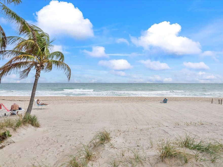 WELCOME TO BEACH LIVING! SPECTACULAR SOUTHEAST DIRECT OCEAN VIEWS FROM THIS SUNNY ONE BEDROOM "SOUTH" SIDE CONDO. LOCATED ON HIGH FLOOR IN POPULAR "OCEANFRONT" BUILDING. LARGE BALCONY WITH VIEWS OF OCEAN, CITY & INTRACOASTAL. LARGE OPEN KITCHEN WITH PASS-THRU TO SPACIOUS LIVING ROOM/DINING AREA. NEWER APPLIANCES. LARGE NEUTRAL TILES & FILTER SHADES THRU-OUT. RENOVATED LARGE BATHROOM. WASHER/DRYER. EXTRA CLOSET SPACE. NEWER A/C & TANKLESS HW.   RELAX IN THE FLORIDA SUNSHINE ON THE HUGE NICELY APPOINTED POOL DECK ON THE "BLUE ATLANTIC" WITH LOUNGING AREAS & CLUB HOUSE FOR SPECIAL ACTIVITIES. GYM, 24 HOUR SECURITY, BARBEQUES & EXTRA STORAGE. WALK TO DINING, SHOPPING & MORE. PERFECT CONDO FOR SEASONAL OR FULL TIME RESIDENT.  SELLER TO PAY RECENT ASSESSMENT.
