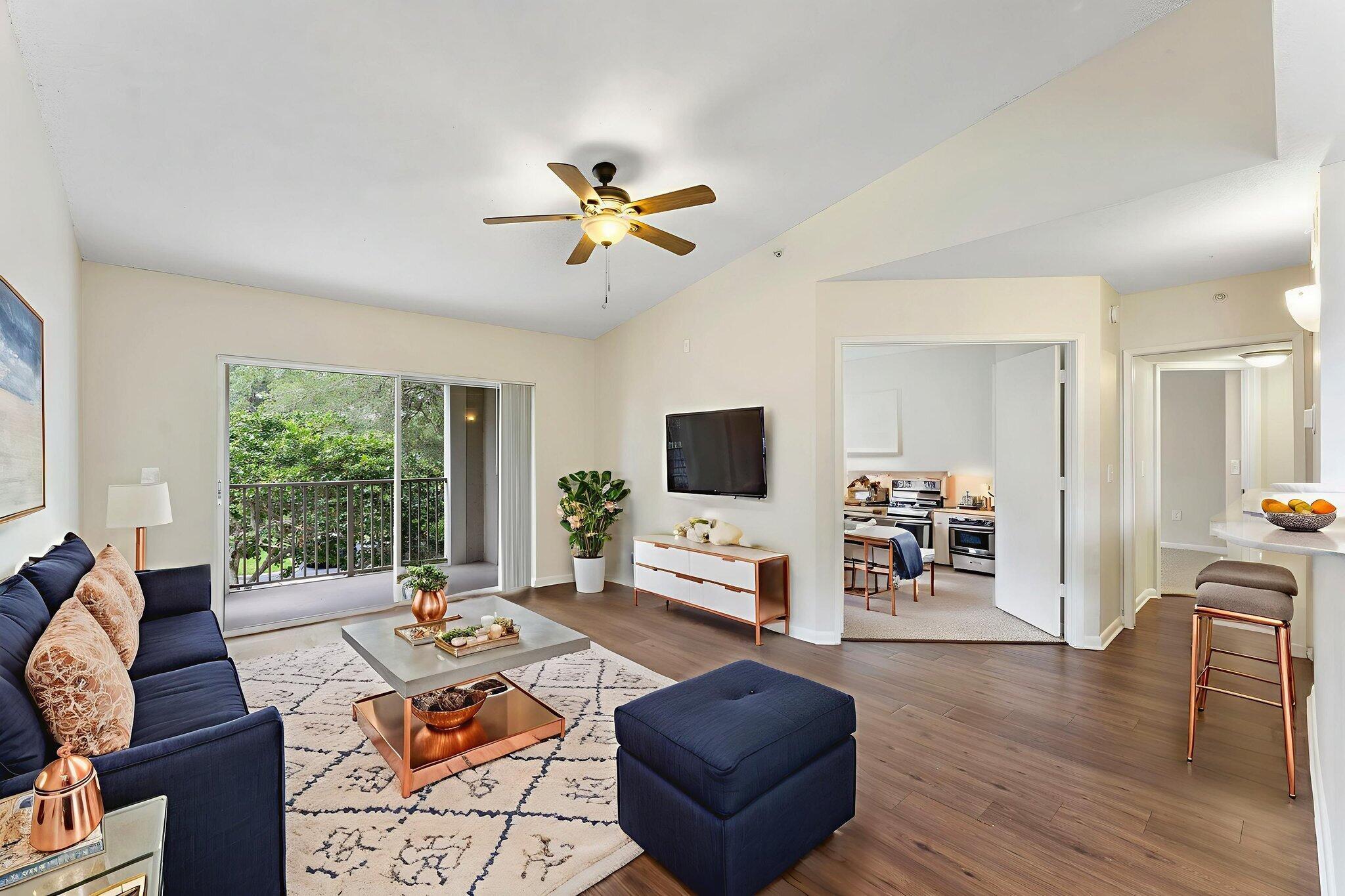 This rental is in a gated community right off the turnpike, offering peace of mind and a low security deposit. Inside, enjoy plank flooring, energy-efficient appliances, and an in-unit washer/dryer. Select units feature spacious walk-in closets and vaulted ceilings.Situated on over 30 acres, the community offers resort-style living: nature trails, a heated saltwater pool, lighted tennis/pickleball courts, a 24-hour fitness center, and a playground. Pets love the leash-free bark park and washing station.The newly renovated clubhouse is a hub for community events including live music, with a coffee bar, pool table, and darts. Also find grilling areas, a volleyball court, business suite, EV charging station, car care center, storage units and private garages. Ask about boat parking!