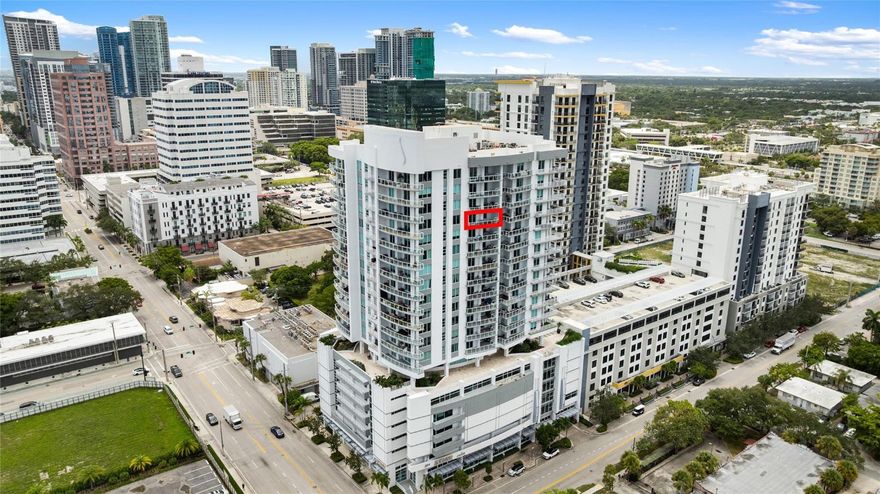 Prime Location in Flagler Village! Soak in panoramic Downtown Fort Lauderdale skyline views from this light-filled 18th-floor 2BD/2BA condo at Strada 315. Floor-to-ceiling impact windows and a private extended balcony highlight the open living space. The updated kitchen features quartz countertops, stainless steel appliances, and marble floors, complemented by a new A/C, smart thermostat, in-unit laundry, walk-in closet, and a spa-inspired primary bath with soaking tub.This pet-friendly residence includes two covered parking spaces and offers resort-style amenities such as a fitness center, heated pool, hot tub, clubhouse, business center, EV charging stations, and 24/7 concierge.Minutes to Brightline, Las Olas, Flagler Village hotspots, beaches, dining, and shopping.