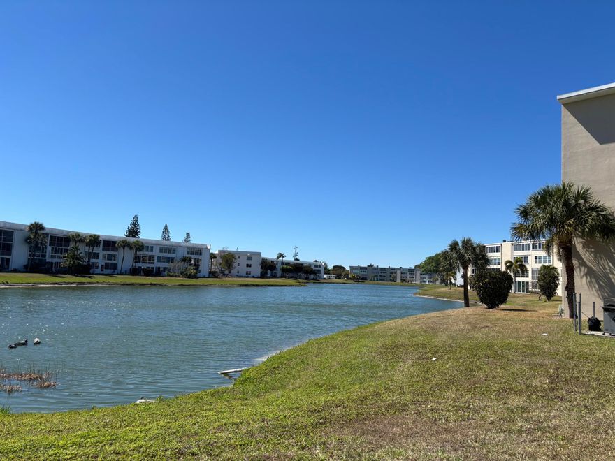 COME AND ENJOY THE GORGEOUS WATER VIEWS FROM BOTH BEDROOMS IN THIS 55 PLUS COMMUNITY. THIS SPACIOUS RENOVATED 2 BEDROOMS, 2 BATHROOMS WITH WALK IN CLOSETS,CONDO HAS CERAMIC TILE FLOORS, CENTRAL AIR, HURRICANE WINDOWS, MURPHY BED IN THE GUEST ROOM AND BEAUTIFUL KITCHEN WITH DOUBLE SINKS. THIS FRIENDLY COMMUNITY FEATURES, 12 SWIMMING POOLS, TENNIS COURTS, BOATING, TERRIFIC CLUBHOUSE AND FULLY EQUIPPED FITNESS FACILITY. THIS IS A GREAT OPPORTUNITY TO ENJOY THIS LUXURIOUS LIFESTYLE!!