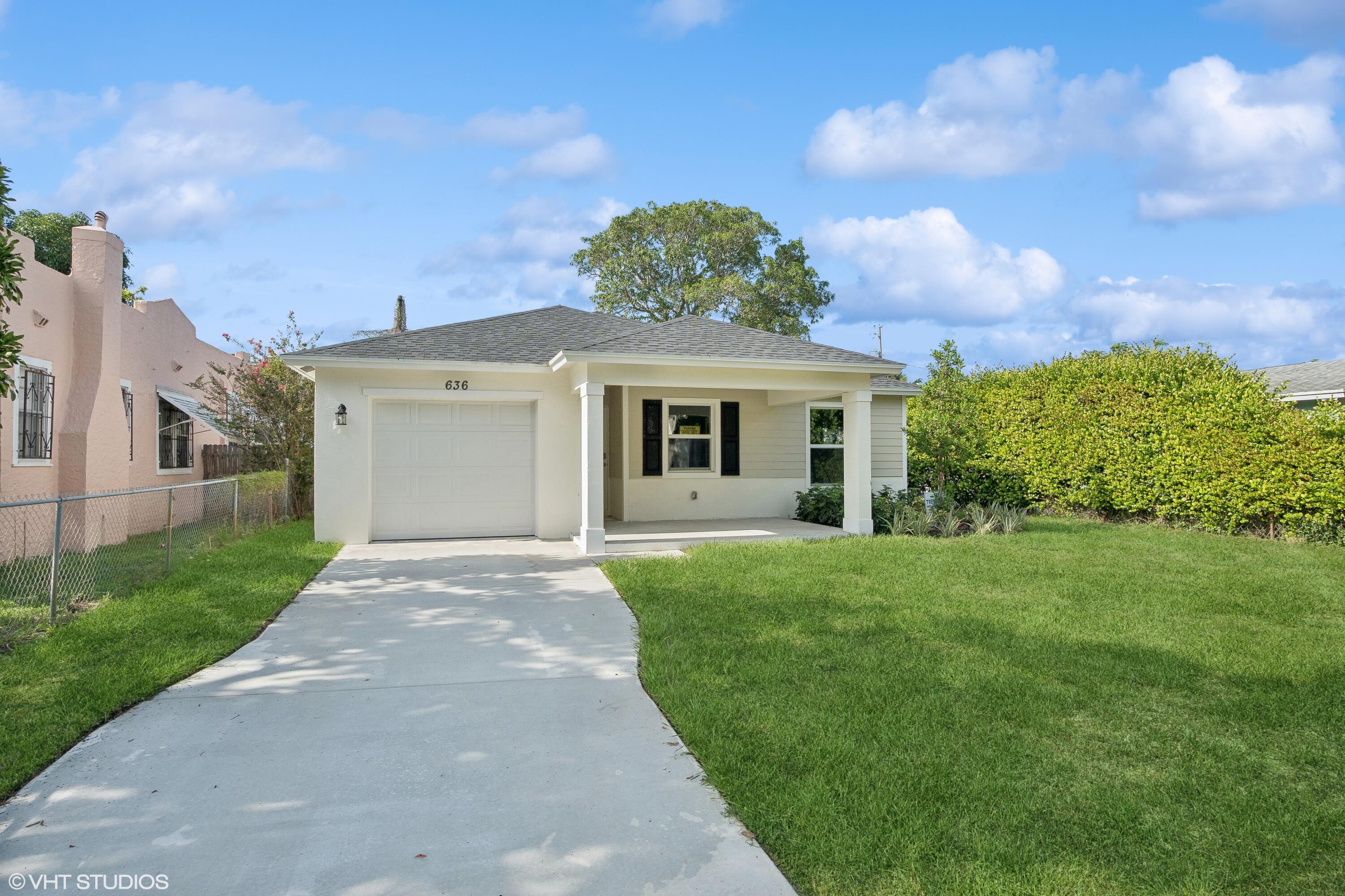 This new homes offers an open floor plan, tile flooring, impact glass windows, open front porch, one car garage with parking in driveway, and no HOA restrictions. Possible seasonal rental call for details.