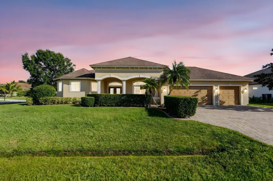 This one is one of a kind! Experience true luxury living in this impressive 5-bedroom, 3.5-bath, 3,500 Living sq. ft. estate perfectly situated on a spacious corner lot in the prestigious Torino area. This exceptional home features elegant, coffered ceilings, crown molding, granite countertops, and sleek all-electric window blinds. The expansive layout is ideal for entertaining, with an enclosed heated pool, relaxing jacuzzi, and a cabana bath leading to an extended patio complete with an outdoor bar area. Surround sound fills both the home and patio, creating the ultimate atmosphere for relaxation and gatherings. Paid-off solar panels provide modern efficiency, blending sophistication, comfort, and sustainability in perfect harmony. FURNITURE NEGOTIABLE!Schedule a tour today!