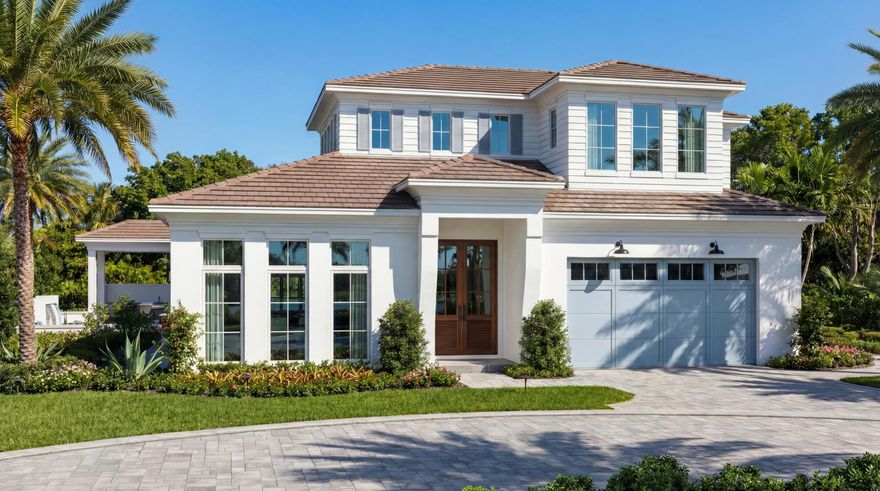 Occupancy April 2027. Discover the pinnacle of luxury living within the prestigious gates of The Loxahatchee Club in Jupiter, Florida. This exceptional new construction residence is a masterful collaboration between Maxwell Building, one of South Florida's most respected custom homebuilders, and the nationally acclaimed Kara Miller Interiors. When these two industry leaders unite, the result is nothing short of extraordinary, making this residence one of the most compelling opportunities currently available in a Jupiter club community. The thoughtfully designed floor plan offers three bedrooms, a study, four full baths, a stylish powder room, a private study, and a spacious 2.5-car garage, all crafted to deliver refined comfort, functionality, and timeless elegance. Luxury is evident at every turn, from the Thermador paneled appliance package and wide-plank oak hardwood flooring, designer lighting and premium plumbing fixtures throughout.  At the heart of the home, the gourmet kitchen is a true showpiece, featuring exquisite quartz countertops, ideal for both everyday living and elevated entertaining. The spa-inspired baths blend quartz and Carrera marble, creating tranquil spaces of relaxation. Architectural millwork elevates every room, with wood box beam ceilings, cathedral ceilings, shiplap accent walls, paneled jambs, and beautifully framed windows and sills, all finished in a rich, high-gloss oil-based paint that reflects superior craftsmanship.  Outdoors, your private retreat awaits. A heated swimming pool that converts to a spa anchors the space, complemented by a fully equipped summer kitchen with stainless steel grill and beverage center perfect for hosting guests or enjoying peaceful evenings under the Florida sky.  The location is equally exceptional. Positioned just steps from the Loxahatchee Club's clubhouse and practice facilities, you can stroll across the street and be on the driving range in under five minutes - a rare lifestyle convenience within such an elite golf community.  Offered at one of the most compelling price points in the Northern Palm Beaches, this residence represents outstanding value. Comparable new construction homes in neighboring communities such as Admirals Cove and Old Palm are priced significantly higher, making this not only a remarkable home, but a strategic investment in lifestyle and long-term value.  This is a rare opportunity to own a signature residence in one of Florida's most distinguished private communities. Secure your place in The Loxahatchee Club today.