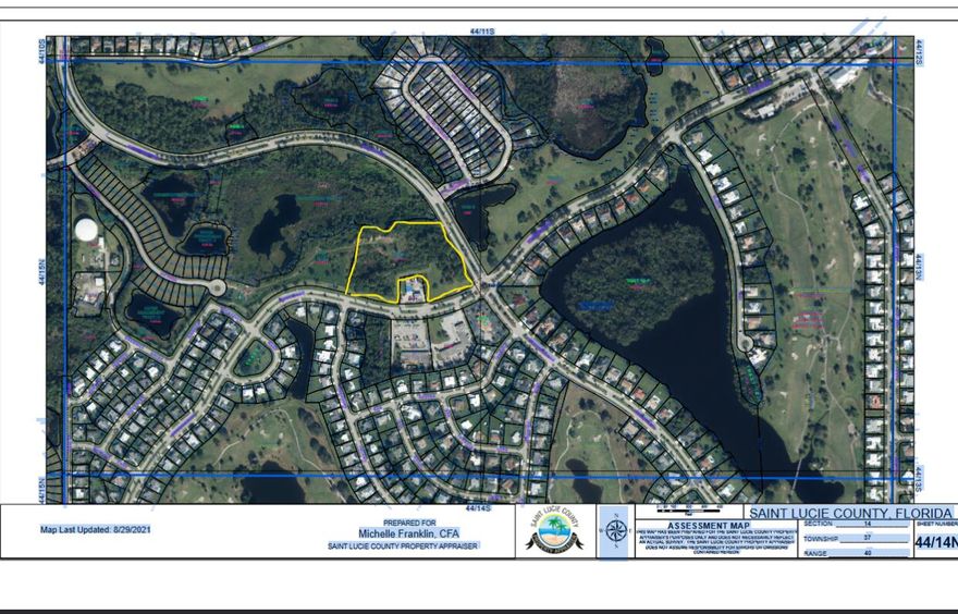 This 7.11 acre parcel is entitled for a 150 unit Assisted Living & Memory Care Facility in The City of Pt St Lucie, FL. The site is part of a 426 ac PUD located btwn FL Turnpike & US Hwy 1 for easy access. Resources available are boundary & topo survey, feasibility/market study, environmental assessment report. Flood Zone X. All info given herein is obtained from sources considered reliable. However, we are not responsible for misstatement of facts, errors, omissions, prior sale, withdrawal from market, modification of mortgage commitment, terms & considerations, or change in price without notice.