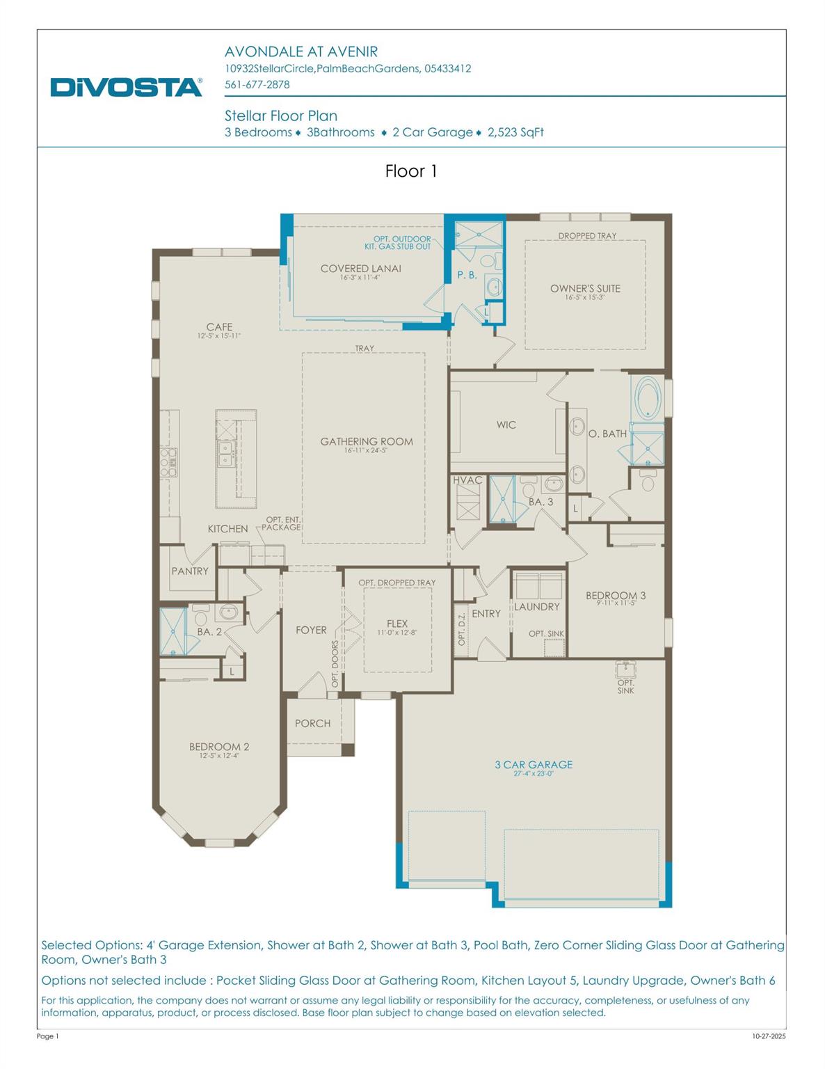 AVENIR  SITE PLAN 3 POD 8 - Residential