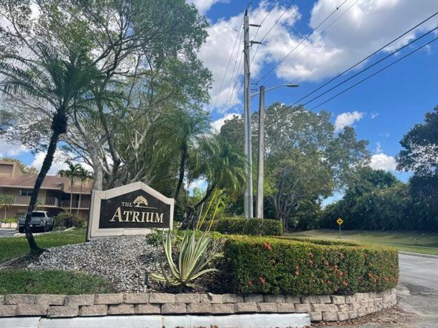 LOCATION, LOCATION, LOCATION!!! THE ATRIUM IS A WELCOMING COMMUNITY WITH NO AGE RESTRICTIONS. THIS IS A BEAUTIFULLY SITUATED 1469 SQ. FT. FIRST FLOOR, CORNER UNIT OFFERING SERENE WATER VIEWS AND AN EXPANSIVE WRAPAROUND PATIO WITH STORAGE.  INTERIOR FEATURES INCLUDE NEUTRAL TILES THROUGHOUT MAIN LIVING AREAS AND LAMINATE FLOORING IN THE BEDROOMS. THE THIRD BEDROOM IS CURRENTLY BEING USED AS A FORMAL DINING ROOM BUT CAN BE EASILY CONVERTED. (ORIGINAL FLOOR PLAN). THE INSIDE LAUNDRY ROOM HAS A FULL-SIZED WASHER AND DRYER WITH AMPLE STORAGE.  INTERNET IS INCLUDED. ASSOCIATION STATES MINIMUM CREDIT SCORE IS 710 AND NO RENTALS AND NO PETS ALLOWED.