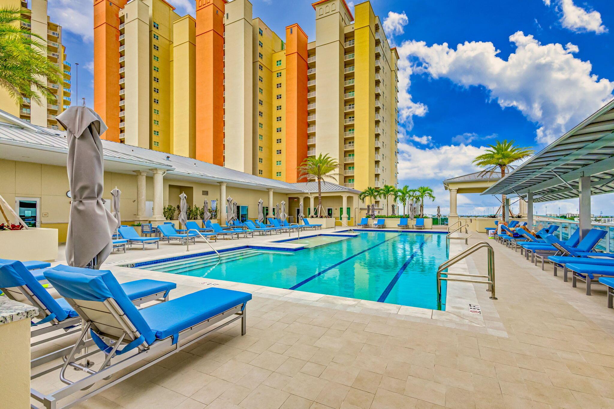 Breathtaking panoramic Intracoastal & ocean views from this coveted 17th-floor residence. Spacious 3BD/3.5BA home offers 9' hurricane-impact floor-to-ceiling glass, elegant marble flooring (no carpet), updated base & door casings, modern fixtures, frameless showers, & a sleek contemporary kitchen w/ stainless appliances & designer backsplash. Includes garage parking & climate-controlled storage. Resort-style amenities: 24-hr security, valet, fitness, sauna/steam, pool, hot tub, tennis/pickleball, billiards & social lounge. Steps to Publix & adjacent full-service marina. A true hidden gem in Palm Beach County!