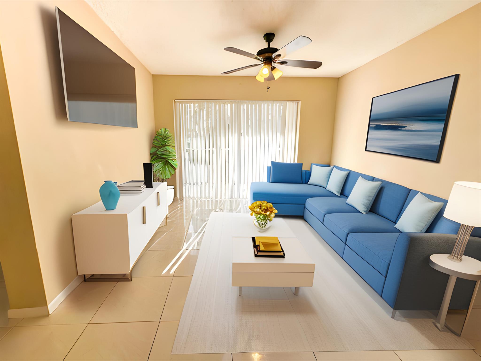 Experience luxury living at Portofino, a gated resort-style community redefining well-being. Enjoy 24-hr fitness, racquetball, tennis, BBQ, Jacuzzi, heated pool amidst 25 acres of lush landscapes. Conveniently near Treasure Coast Mall, dining, 5 miles to the ocean. This 2-bed, 2-bath by the clubhouse offers elegance with tile and durable vinyl flooring. Every window frames lake views, blending home comfort with nature's beauty. Welcome to Portofino, where luxury, location, and leisure unite for sophisticated living.