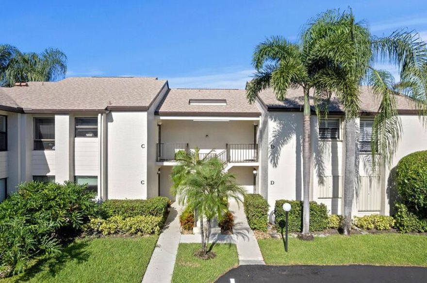Move Right In! Beautifully Updated 2-Bedroom Condo with Golf Course ViewsStep into this impeccably maintained second-floor, split-bedroom condo offering stunning golf course views and breathtaking sunsets. Features a modern kitchen, tile flooring throughout. This home offers abundant storage and convenience. Enjoy peace of mind with accordion hurricane shutters, a 2017 A/C, and roof maintenance covered by the HOA replaced in 2023, outside of condos were repainted in 2024 and parking repave in 2025.Nestled in a vibrant 55+ community, this low-maintenance gem is ideally located near I-95, the Turnpike, top shopping, dining, and golf. Whether you're looking for a serene retreat or a social lifestyle, this condo offers the perfect blend of tranquility and convenience.