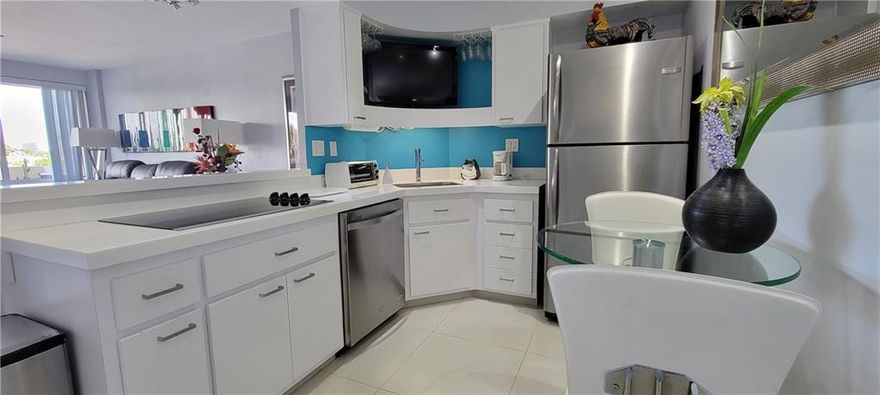 Best location on Ft. Lauderdale Beach, 2 minute walk to beautiful beach sunrises and poolside sunsets. Enjoy fine restaurants, shopping, easy, walking paths within walking distance. Easy access to mainland. Perfectly priced 55+ unit offers all the amenities you'd want in a beach side coop--heated pool, community room, bike and extra storage, laundry room, putting green, etc. Intracoastal view. The unit contains 24" porcelain tiles, newer Mitsubishi mini split A/C, newer water heater, refreshed bathroom with shower only, lots of storage, front desk security, in building management. Only cash deals considered. Extra Storage in ground floor storage area. No pets, service animals with approval