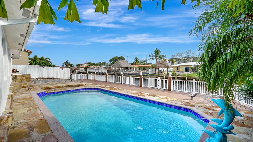 Waterfront rental in Fort Lauderdale | Fully updated | 68 ft of waterfront dock | Pool home. Welcome to a meticulously maintained waterfront rental in Fort Lauderdale offering 68 feet of direct water frontage and impressive 2026 upgrades throughout. This residence is inspected annually by a certified inspector and consistently receives excellent results, reflecting exceptional pride of ownership and proactive maintenance. This move in ready home features a brand new roof, a newly built dock with a 50 year guarantee, and a newly installed safety fence with solar lighting surrounding the dock. The spacious flagstone backyard provides the perfect setting for entertaining and relaxing, complete with a newly installed pool, new pump and updated water fountain.
Interior and exterior improvement hurricane-impact doors and windows, a new AC system, updated electrical panels and systems, and newly sealed pavers with stepping stone pathways around the perimeter. The driveway features a new security gate with keypad entry and remote access.

The bathrooms include new digital mirrors with Bluetooth capability, allowing you to enjoy music while getting ready. All appliances are well maintained and in excellent condition.

Security and convenience are top priorities. The home is equipped with an ADT alarm system, external AI-powered security cameras with remote access and 24-hour recorded surveillance, new lantern lighting throughout the property, and a new automatic sprinkler system. Privacy trees have been planted around the perimeter for added seclusion.

Recent maintenance completed includes:
" Tree trimming and fresh mulch installation
" Outdoor tile re-grouted to prevent cracks
" ADT yearly maintenance with new window sensors installed
" Eufy camera system maintenance
" Solar light battery replacements
" AC screen cleaning and replacement
" Full HVAC deep cleaning
" Indoor and outdoor pest control
" Gutter cleaning with added downspouts
" Window screen replacements
" Interior light covers removed and professionally cleaned

For added value and ease of living, the owners cover pool service, landscaping, tree trimming, pest control, ADT monitoring, and AI security services.

This Fort Lauderdale waterfront rental offers luxury, security, and peace of mind in a prime location close to beaches, dining, shopping, and major highways.